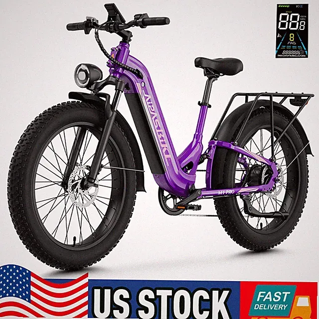 1800W AIPAS Electric Mountain Bicycle 48V 17.5Ah Snow Off-road Fat Tire E-Bike