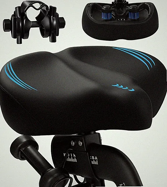 2026 New Ultra-Wide Oversized Bike Seat Cushion for Men & Women, Comfort Memory
