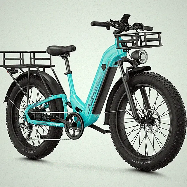 26" 48V 17.5AH Electric Bike 85miles Single Motor 1800W Fat Tire 36MPH Aipas