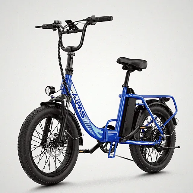 Aipas 1000W Motor E-Folding Bike 20"City bike 48V 12.8Ah Adults Fat Tire Bicycle