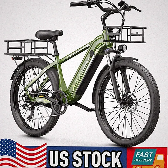 Aipas 1100W Peak 48V 18Ah Electric Bike 24'' E-bike Fat tires for Teenager US