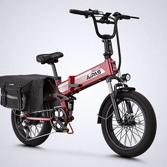Aipas 1500W Folding Electric Bike 20" Fat Tire Ebike 48V 12.8Ah Adults