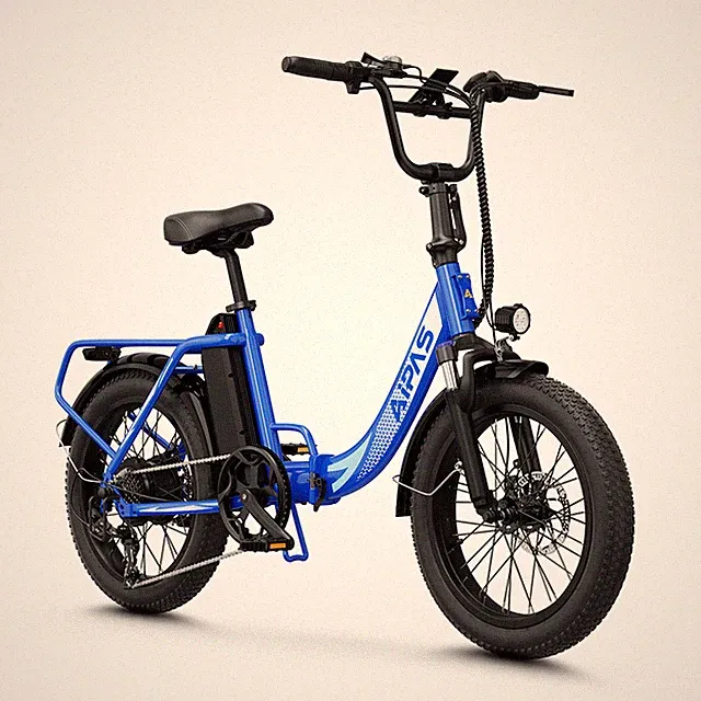 Aipas 20'' Folding Step-Thru Commuter Ebike Peak 1000W 48V 28MPH Electric Bikes