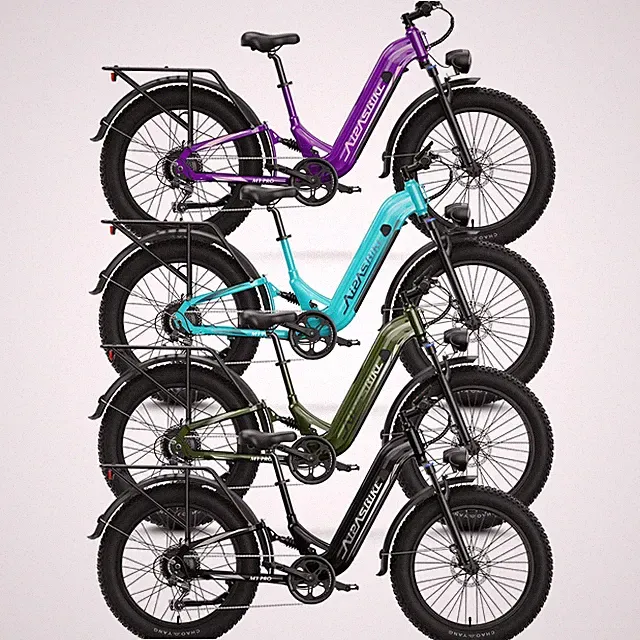 Aipas 26'' Electric Bike 48V 17.5Ah Peak 1800W Mountain ebike for Adults Bicycle
