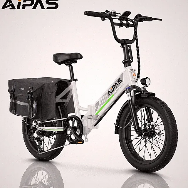 Aipas A2 750W E-bike48V 12.8AH Folding Electric Bike 20'' 28MPH PAS 7 Speed