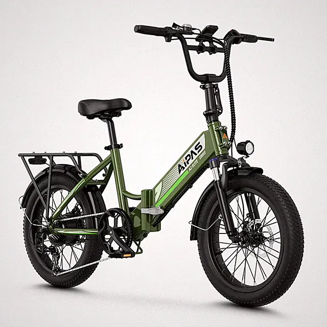 Aipas A2 Folding Electric Bike 20" Fat Tire 48V 12.8Ah City Ebike 7 Speed