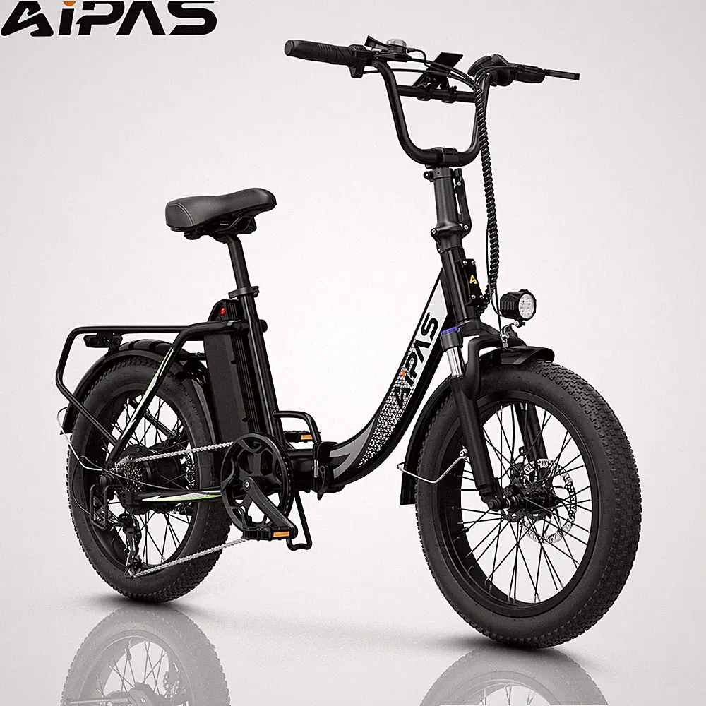 Aipas A4 1000W Folding Ebike 48V 12.8AH 28MPH 20" Electric bike for Adults NEW