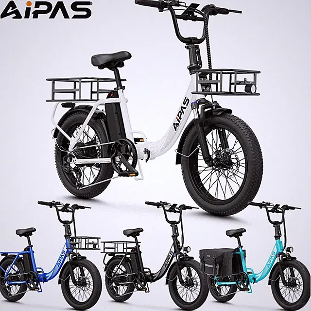 Aipas A4 20" Folding Electric Bike 1100W 28MPH Fat Tire Commuter