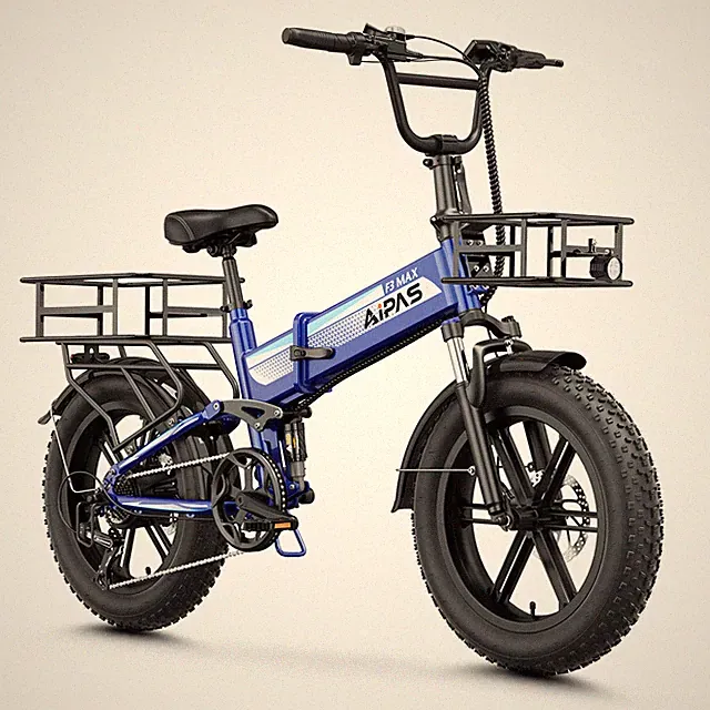 Aipas ebike 20" Fat Tires Mountain Electric Bicycle for Adults 1800W 48V 28 MPH
