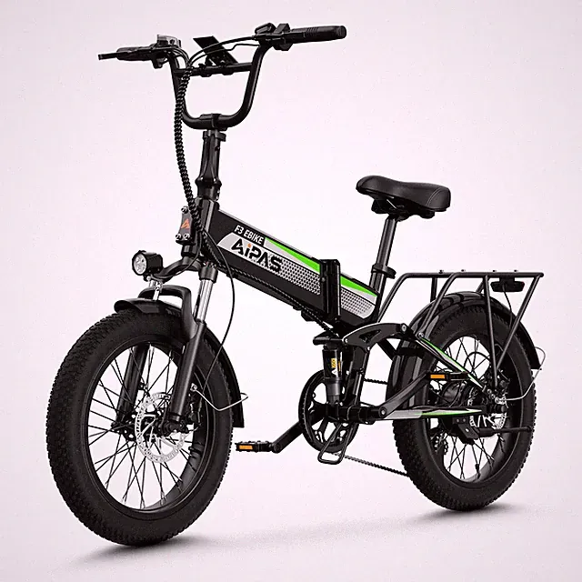 Aipas Electric Bike 20" Folding Bike 1500W Commute Bicycle 48V 12.8Ah for Adults