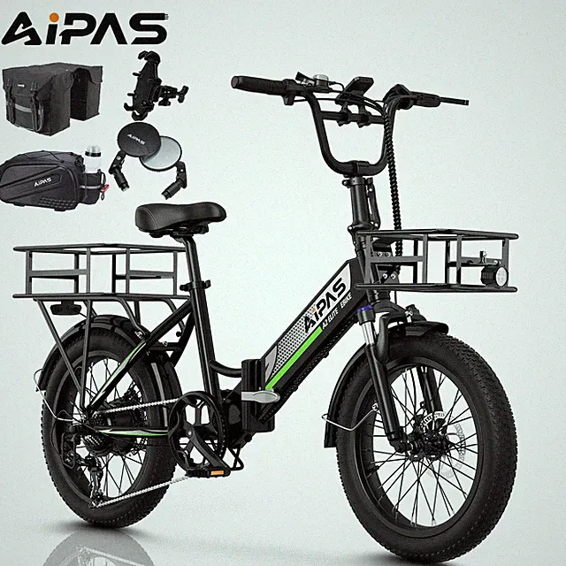 Aipas Electric Bike for Adults Teens 750W 20'' *3.0 Ebike 48V 12.8Ah 7-Speed