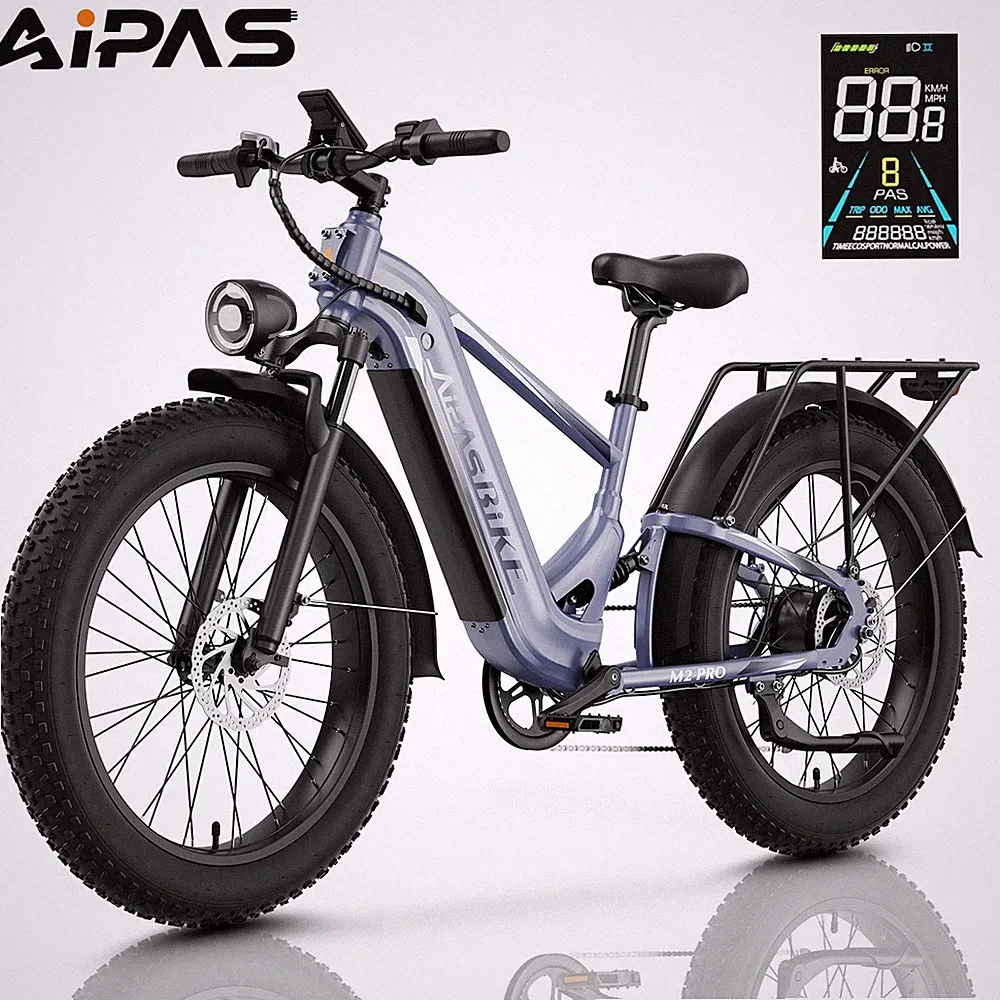 Aipas Electric Bikes for Adults 1800W Electric Bicycle 36MPH 26" Fat Tire