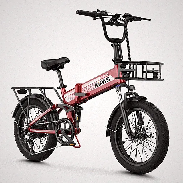 Aipas F3 1500W Folding Electric Bike 20" Fat Tire Full Suspension 36MPH Adults