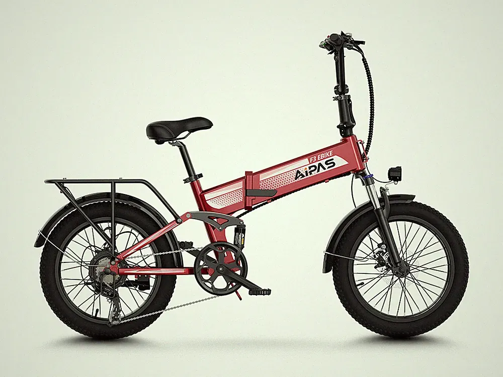 Aipas F3 Folding Ebike 20" Fat Tire Commuter Electric Bike 1500W 28MPH Adult New
