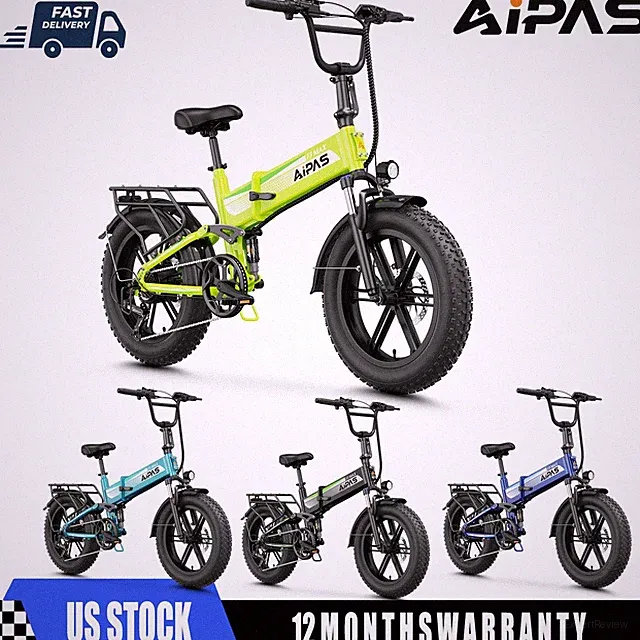 Aipas F3 MAX 1800W Folding E-Bike 20" Fat Tire Commuter Electric Bike 28MPH