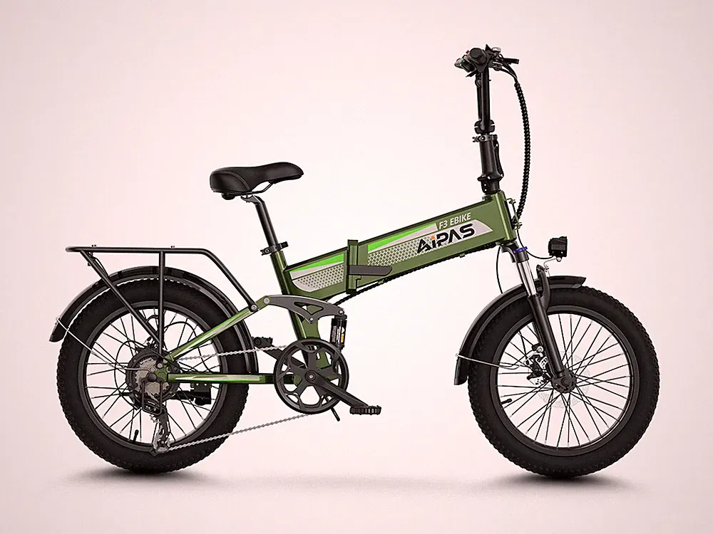 Aipas Folding E-Bike 20" Fat Tire 48V/12.8AH 1500W Electric Bicycle for Adults