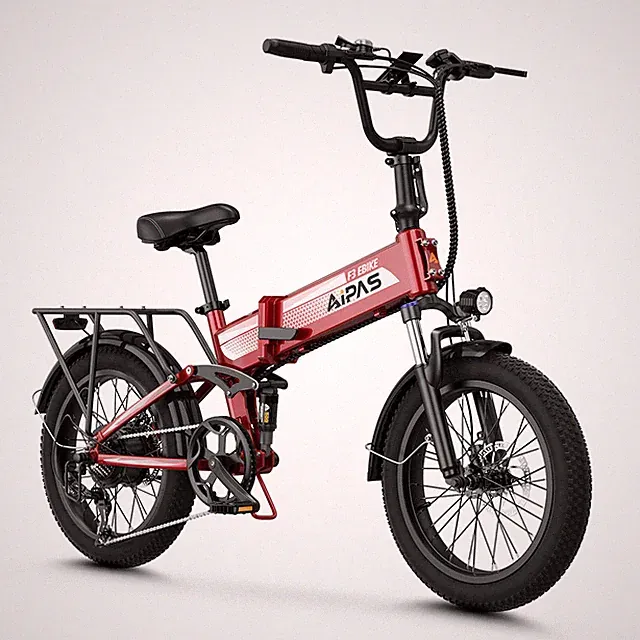 Aipas Folding Ebike 1500W Peak 48V 12.8AH 20" Fat Tire 62Mi 28MPH Adult US Stock