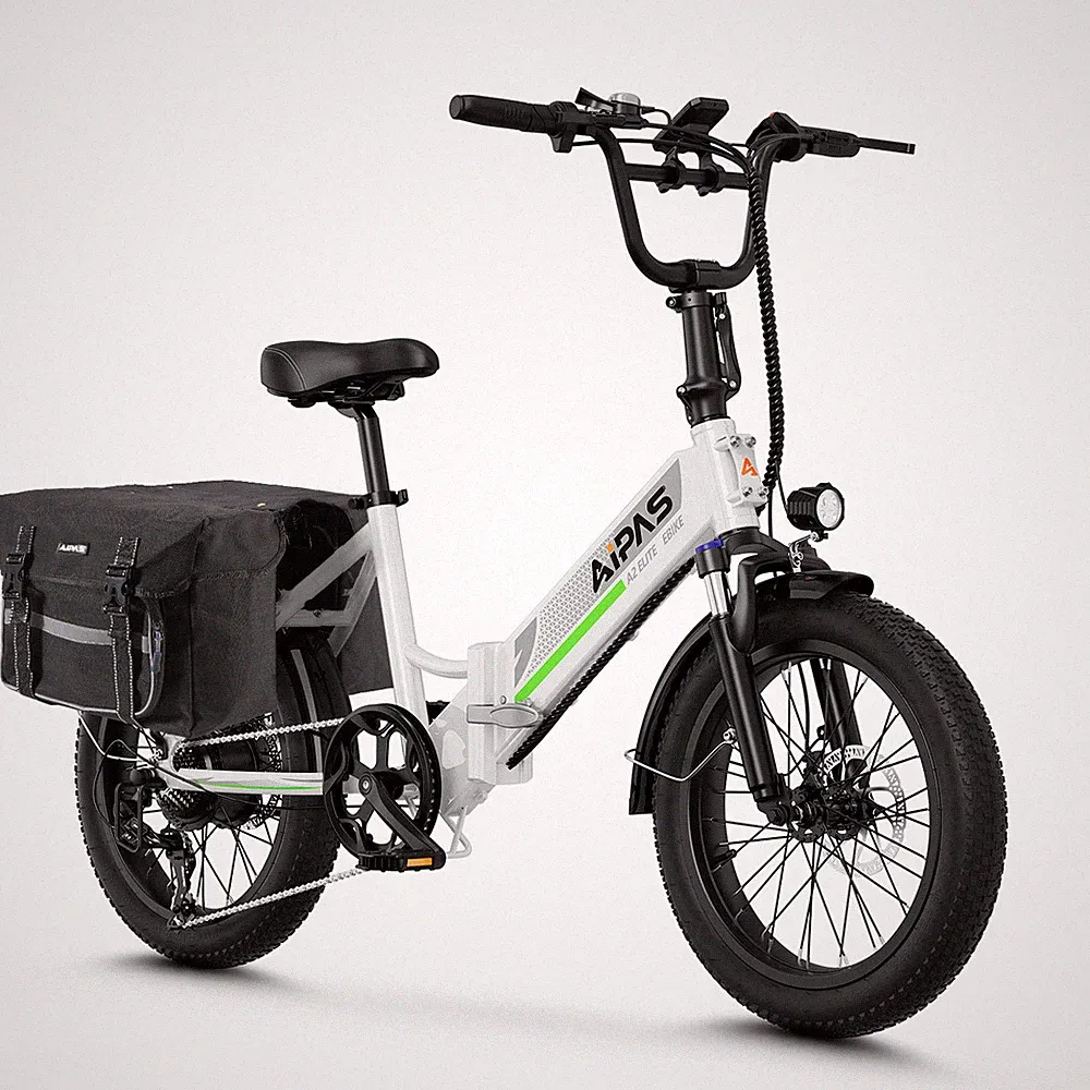 Aipas Folding Electric Bike 20" Fat Tire Ebike 48V 28MPH City Bicycle