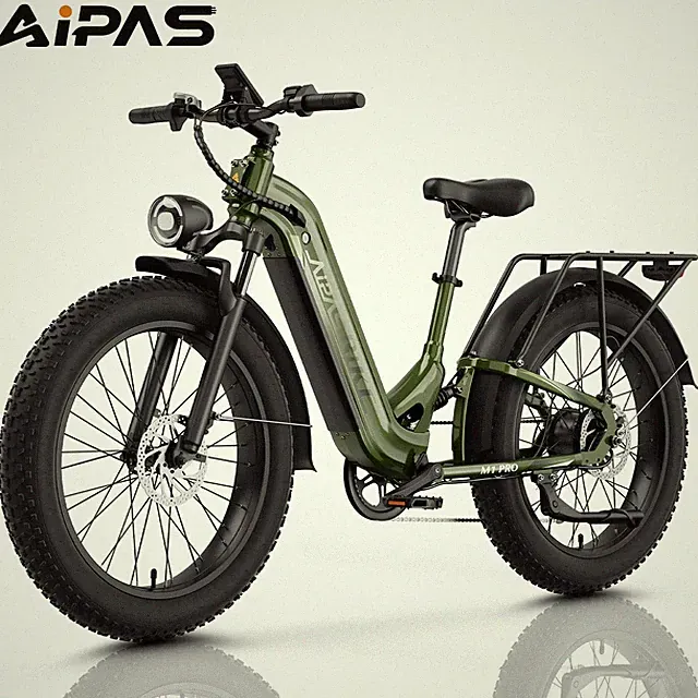 Aipas M1 26" 1800W Fat Tire 48V 17.5AH Mountain Electric Bicycle 36MPH for Adult