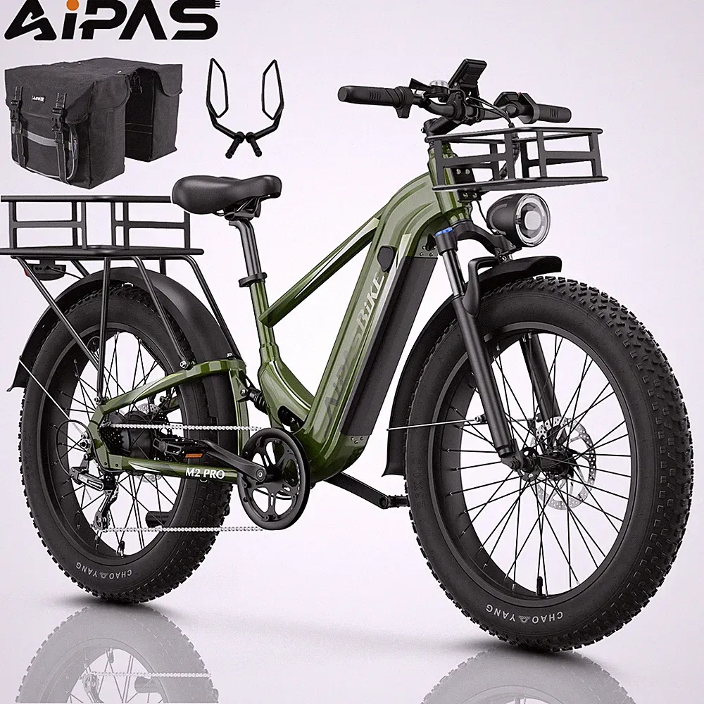 Aipas M2 26" Fat Tire electric bike 1800W 36MPH Off-Road mountainEbike for Adult