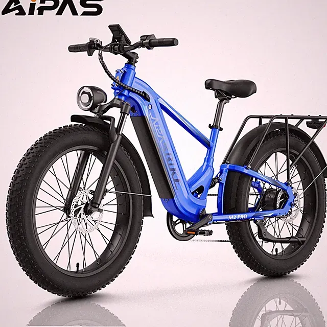 Aipas M2 Pro 26" 1800W Fat Tire Electric Bike 48V 17.5Ah 36MPH Mountain eBike