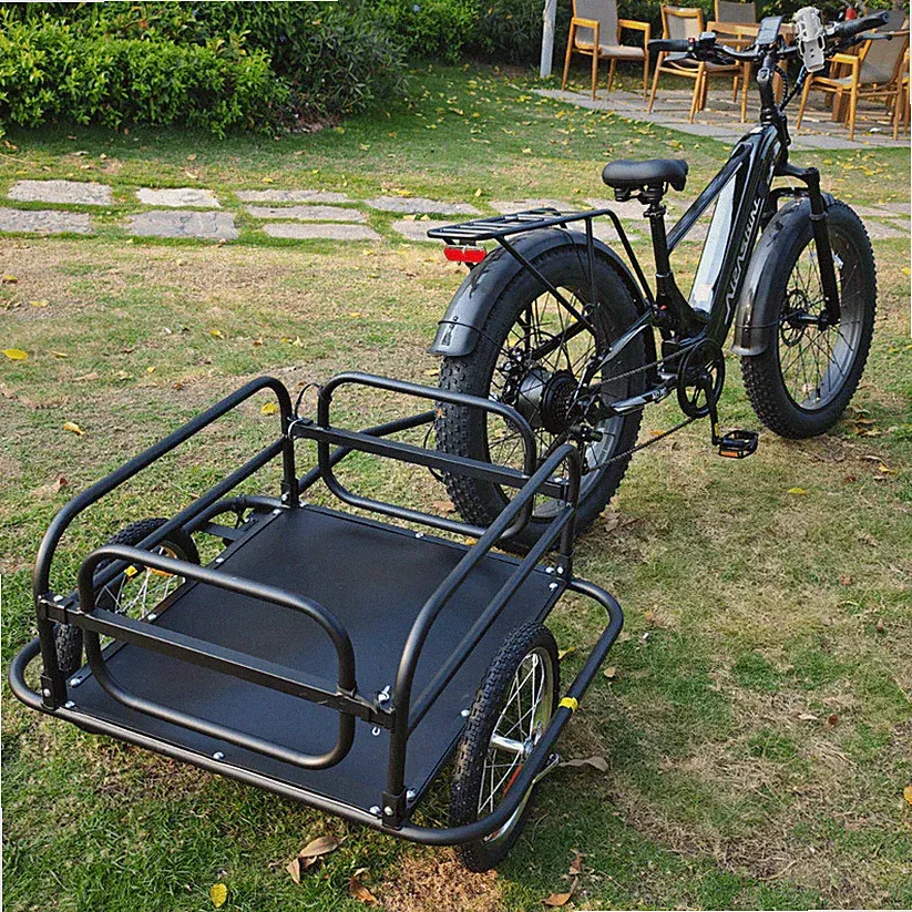 Bike Cargo Trailer Foldable Bicycle Cart Bike Wagon Trailer w/ Hitch