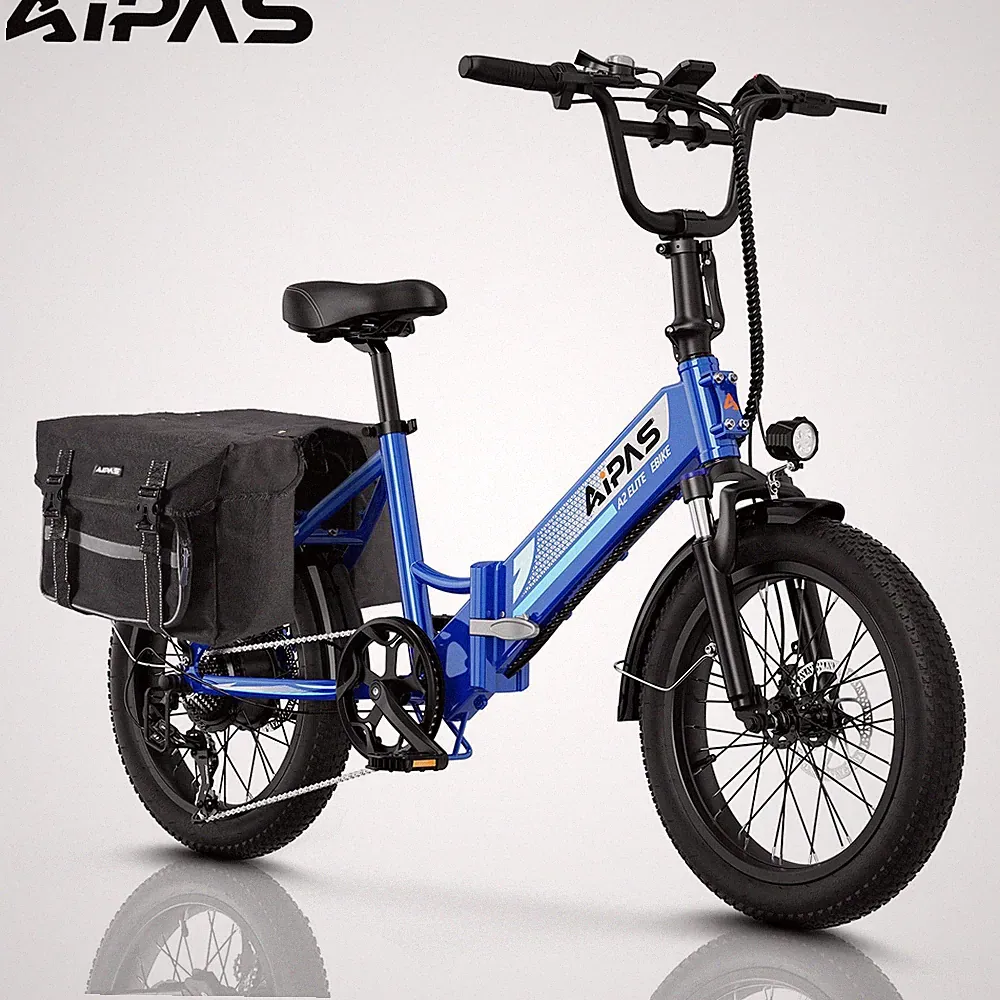 Blue Folding Electric Bike for Adult 750W 28MPH Electric Bicycle Commuter Ebike