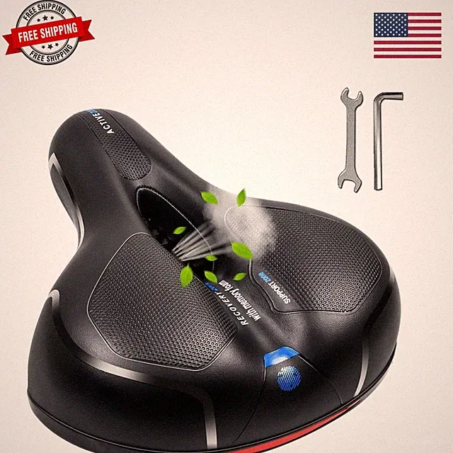 Comfortable Bike Seat Cushion - Wide Bicycle Seat Comfort for Men Women with...