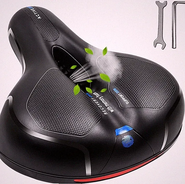 Comfortable Bike Seat Cushion - Wide Bicycle Seat Comfort for Men Women with Dua