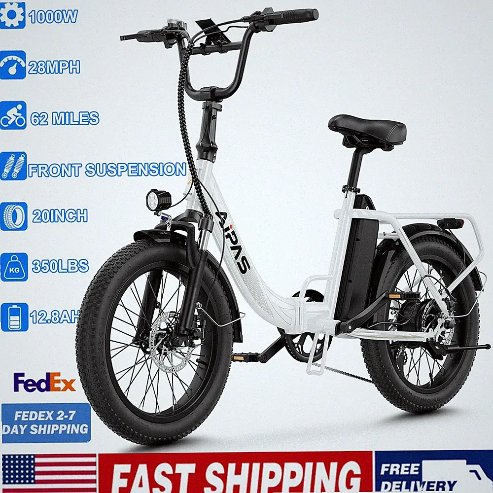 Folding Electric Bike for Adult 1000W 28MPH Electric Bicycle Commuter Ebike