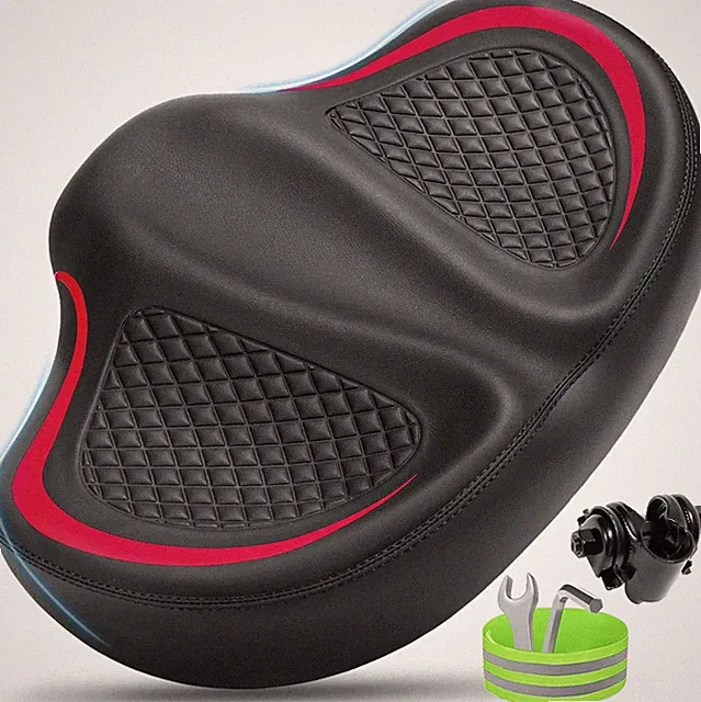 New Noseless Bike Seat for Men Women Comfort, Extra Wide Soft Padded Bicycle...
