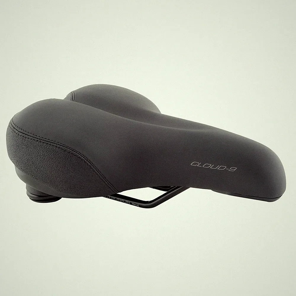 Unisex Comfort Bicycle Seat with Steel Rails, Multi-Stage Foam, Elastomer