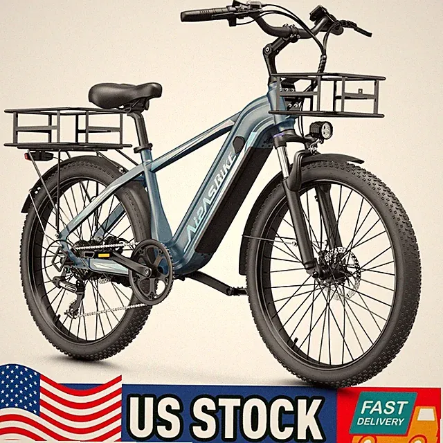US Aipas 1100W Peak 48V 18Ah Electric Bike 24'' E-bike Fat tires for Teenager